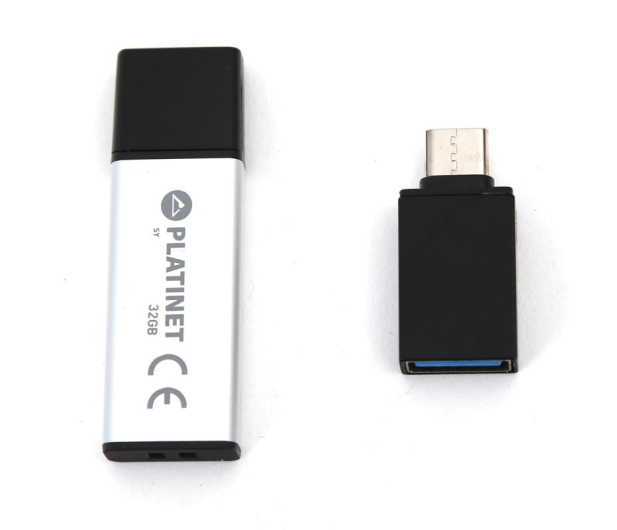 PLATINET X-Depo 32GB USB + Type-C Adapter SILVER PMFEC32S - 1439794 - zdjęcie